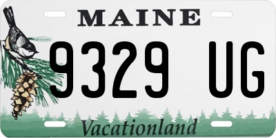 ME license plate 9329UG