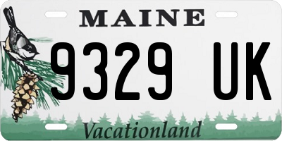 ME license plate 9329UK
