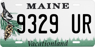 ME license plate 9329UR