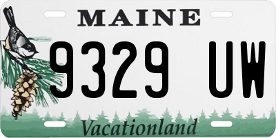 ME license plate 9329UW