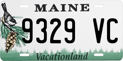 ME license plate 9329VC