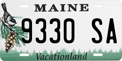 ME license plate 9330SA