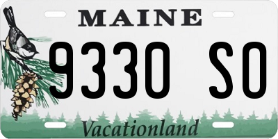 ME license plate 9330SO