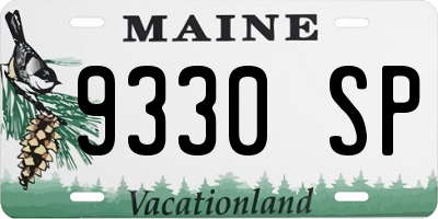 ME license plate 9330SP