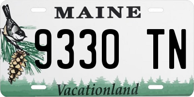 ME license plate 9330TN