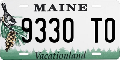 ME license plate 9330TO
