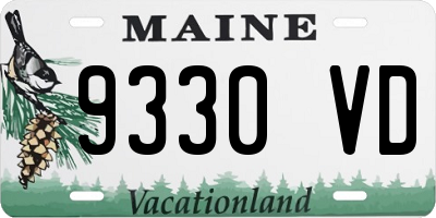 ME license plate 9330VD
