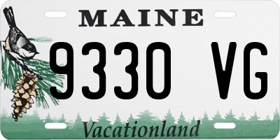 ME license plate 9330VG