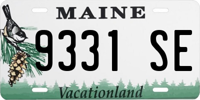 ME license plate 9331SE