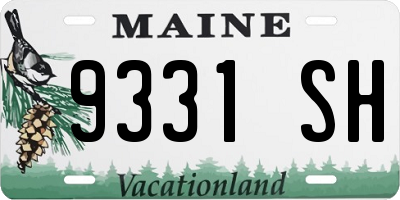ME license plate 9331SH
