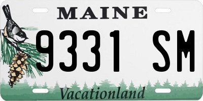 ME license plate 9331SM