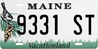 ME license plate 9331ST