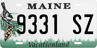 ME license plate 9331SZ