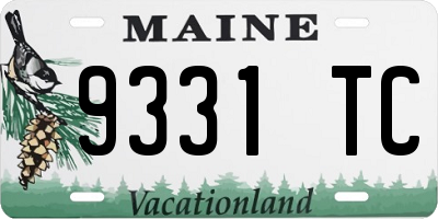 ME license plate 9331TC