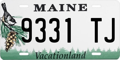 ME license plate 9331TJ