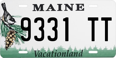 ME license plate 9331TT