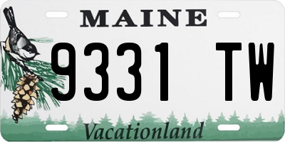 ME license plate 9331TW