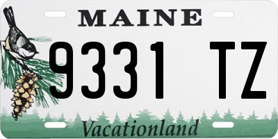 ME license plate 9331TZ