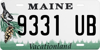 ME license plate 9331UB