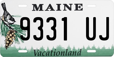 ME license plate 9331UJ