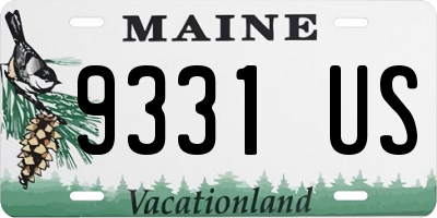 ME license plate 9331US
