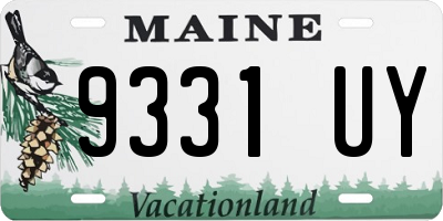 ME license plate 9331UY