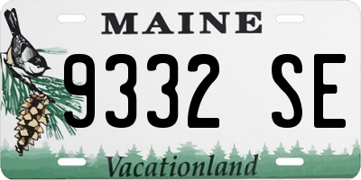 ME license plate 9332SE