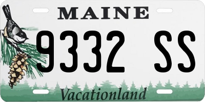 ME license plate 9332SS