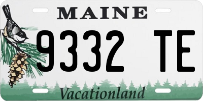 ME license plate 9332TE