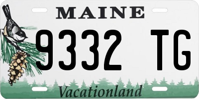 ME license plate 9332TG