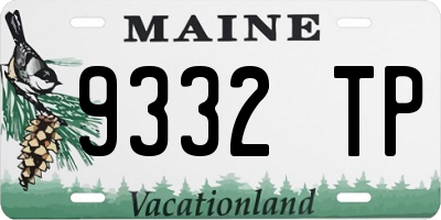 ME license plate 9332TP