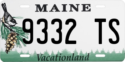 ME license plate 9332TS