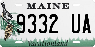 ME license plate 9332UA