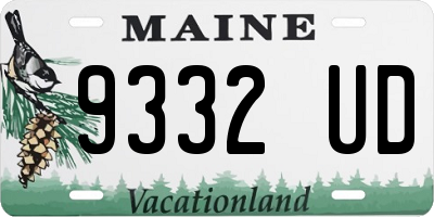 ME license plate 9332UD