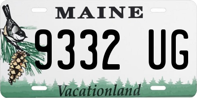 ME license plate 9332UG