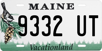 ME license plate 9332UT