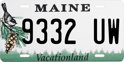 ME license plate 9332UW