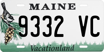ME license plate 9332VC