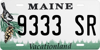 ME license plate 9333SR