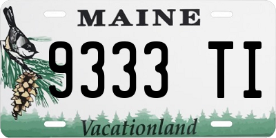 ME license plate 9333TI