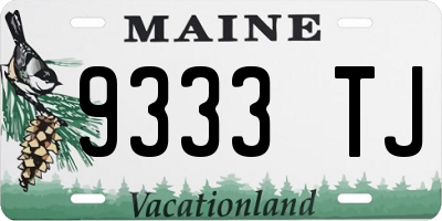 ME license plate 9333TJ