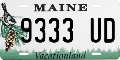 ME license plate 9333UD