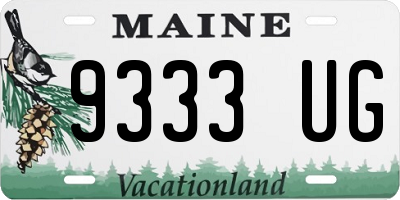 ME license plate 9333UG