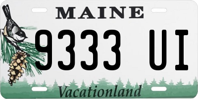 ME license plate 9333UI