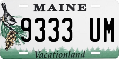ME license plate 9333UM