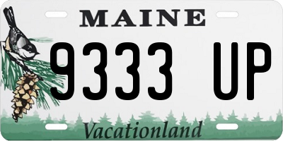 ME license plate 9333UP