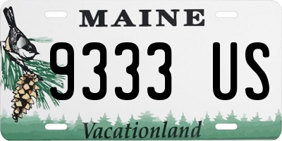 ME license plate 9333US