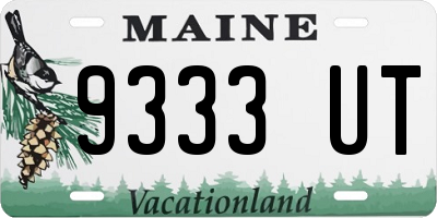 ME license plate 9333UT