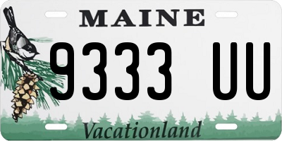 ME license plate 9333UU