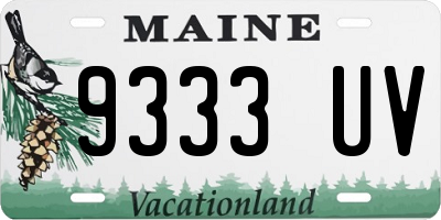 ME license plate 9333UV